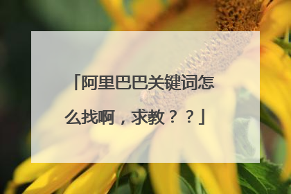 阿里巴巴关键词怎么找啊,求教??