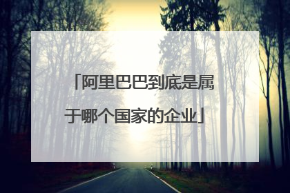 阿里巴巴到底是属于哪个国家的企业