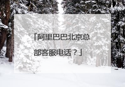 阿里巴巴北京总部客服电话?