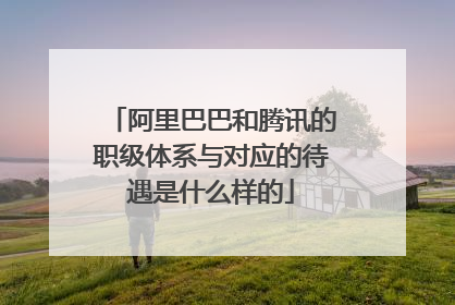 阿里巴巴和腾讯的职级体系与对应的待遇是什么样的