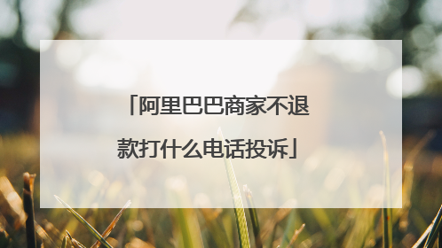 阿里巴巴商家不退款打什么电话投诉