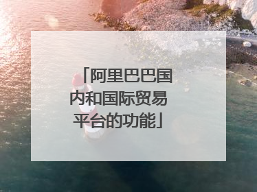 阿里巴巴国内和国际贸易平台的功能