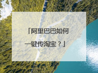阿里巴巴如何一键传淘宝？