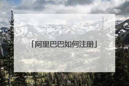 阿里巴巴如何注册