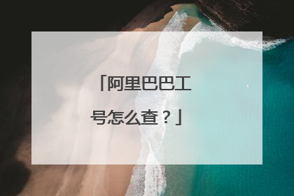 阿里巴巴工号怎么查?