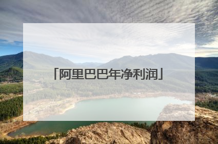 阿里巴巴年净利润