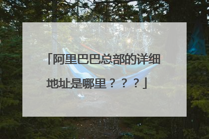 阿里巴巴总部的详细地址是哪里???