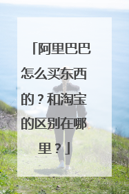 阿里巴巴怎么买东西的？和淘宝的区别在哪里？