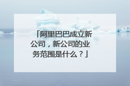 阿里巴巴成立新公司,新公司的业务范围是什么?