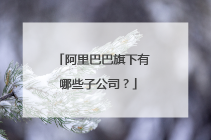 阿里巴巴旗下有哪些子公司?