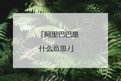 阿里巴巴是什么意思?