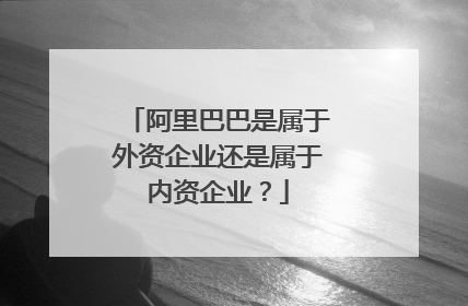 阿里巴巴是属于外资企业还是属于内资企业?