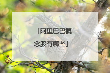 阿里巴巴概念股有哪些