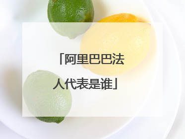 阿里巴巴法人代表是谁