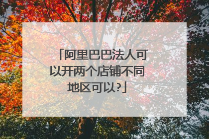 阿里巴巴法人可以开两个店铺不同地区可以?