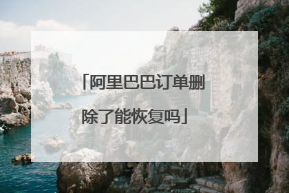 阿里巴巴订单删除了能恢复吗