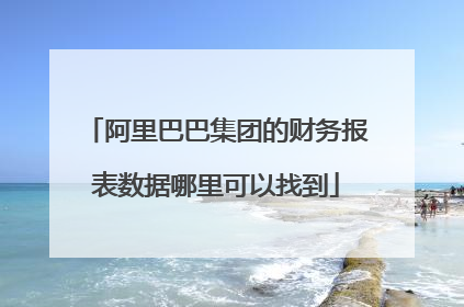 阿里巴巴集团的财务报表数据哪里可以找到