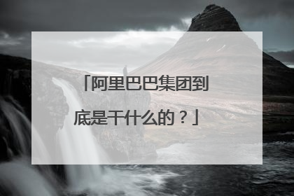 阿里巴巴集团到底是干什么的?