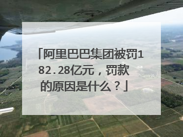 阿里巴巴集团被罚182.28亿元，罚款的原因是什么？