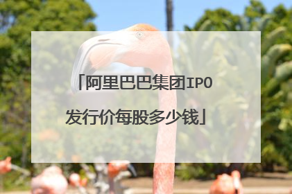 阿里巴巴集团IPO发行价每股多少钱
