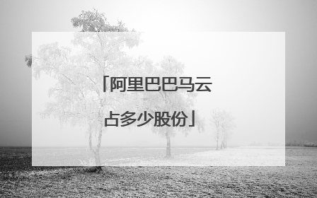 阿里巴巴马云占多少股份