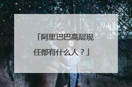 阿里巴巴高层现任都有什么人?