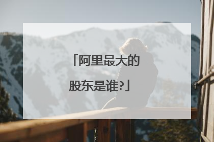 阿里最大的股东是谁?