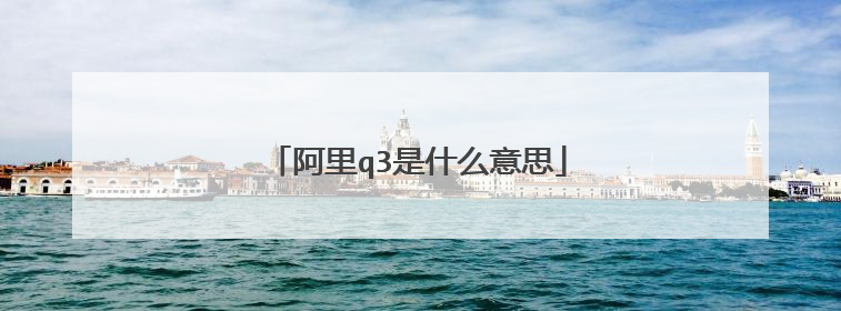 阿里q3是什么意思