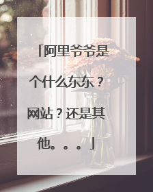 阿里爷爷是个什么东东?网站?还是其他。。。