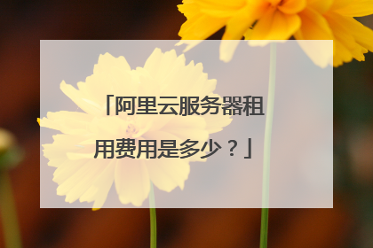 阿里云服务器租用费用是多少?