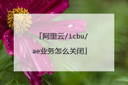 阿里云/icbu/ae业务怎么关闭