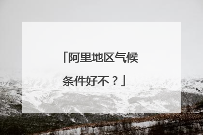 阿里地区气候条件好不?