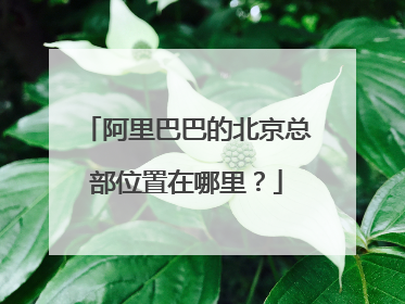 阿里巴巴的北京总部位置在哪里?