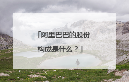 阿里巴巴的股份构成是什么?