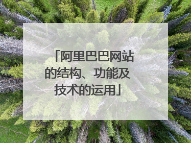 阿里巴巴网站的结构、功能及技术的运用