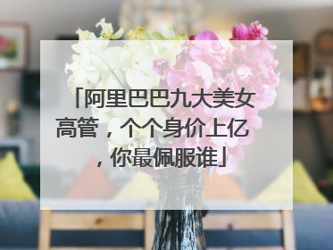 阿里巴巴九大美女高管，个个身价上亿，你最佩服谁