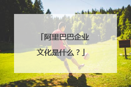 阿里巴巴企业文化是什么?