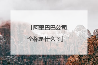 阿里巴巴公司全称是什么?