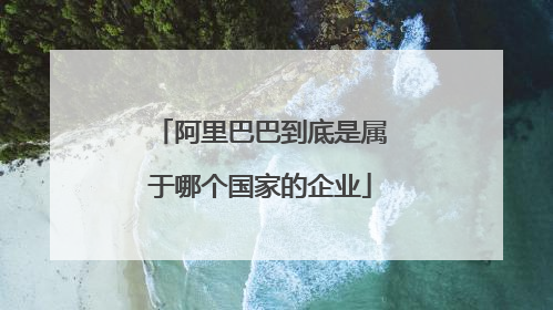阿里巴巴到底是属于哪个国家的企业