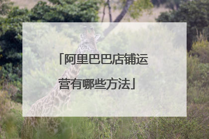 阿里巴巴店铺运营有哪些方法