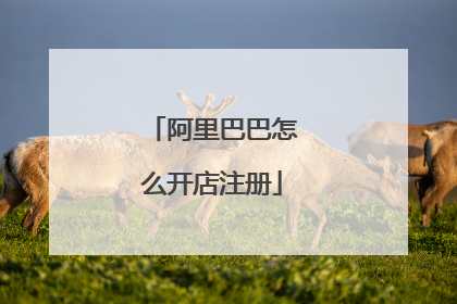 阿里巴巴怎么开店注册