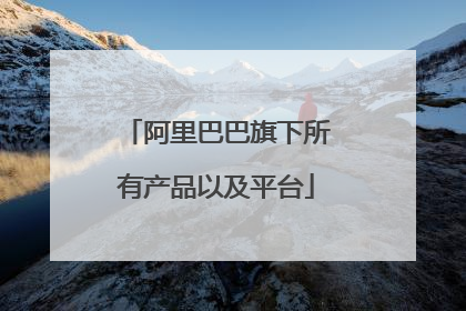 阿里巴巴旗下所有产品以及平台