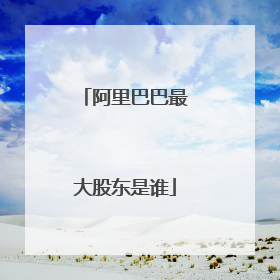 阿里巴巴最大股东是谁