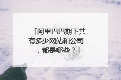 阿里巴巴期下共有多少网站和公司,都是哪些?
