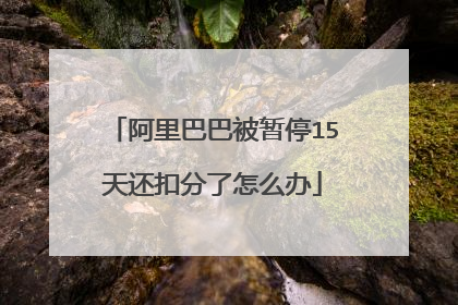 阿里巴巴被暂停15天还扣分了怎么办