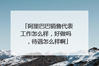 阿里巴巴销售代表工作怎么样，好做吗，待遇怎么样啊