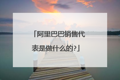 阿里巴巴销售代表是做什么的?