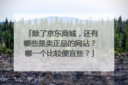 除了京东商城,还有哪些是卖正品的网站?哪一个比较便宜些?