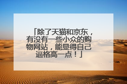 除了天猫和京东,有没有一些小众的购物网站,能显得自己逼格高一点!