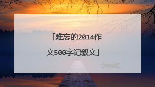 难忘的2014作文500字记叙文